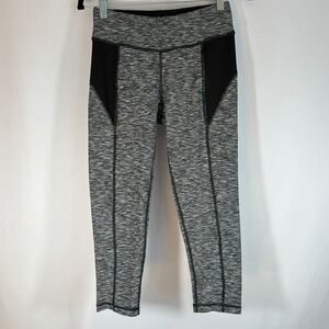 Betsey Johnson Performance Black & Grey Athletic Cropped Pants